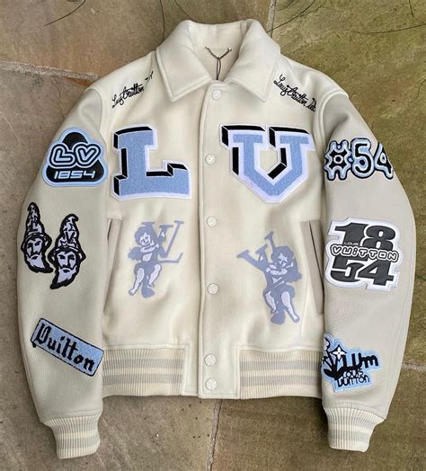 louis vuitton varsity jacket baby blue|louis vuitton varsity jacket price.